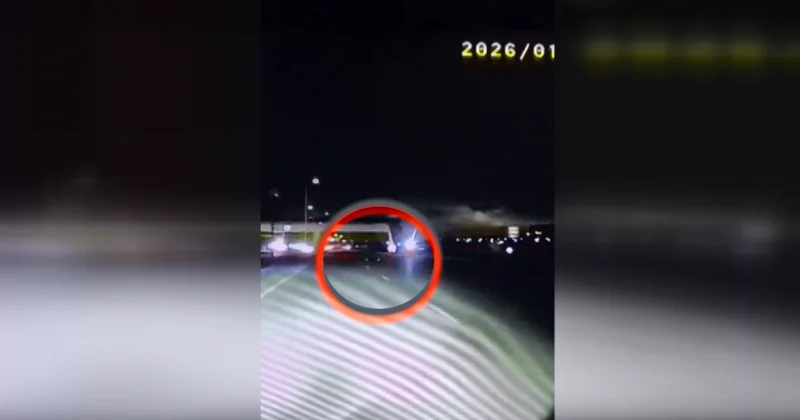 Yolda uzanıb təhlükəli vəziyyət yaratdı VİDEO