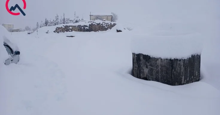 Hadruta 80 santimetr qar yağıb Fotolar