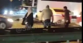 Yeni Yasamalda zəncirvari qəza: Yol buz bağlayıb VİDEO