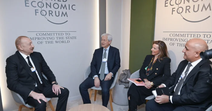 Prezident “J.P. Morgan”nın sədri ilə görüşüb