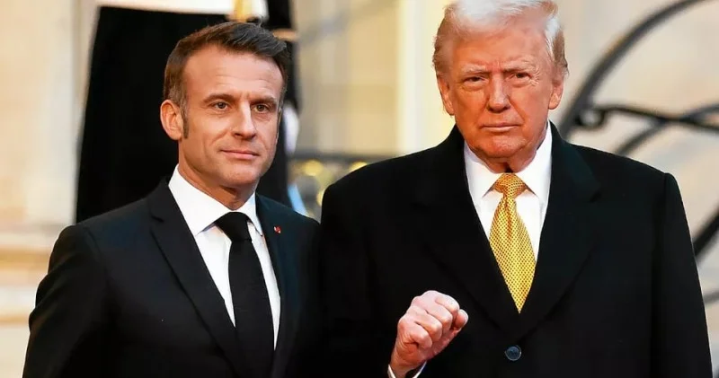 Makron Trampa MESAJ YAZDI, ABŞ lideri mətni yaydı FOTO