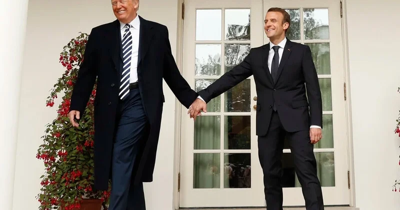 Tramp Makronun ona yazdığı mesajın mətnini yaydı