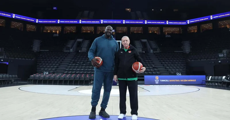 Ərdoğan keçmiş ulduzla basketbol oynadı Fotolar