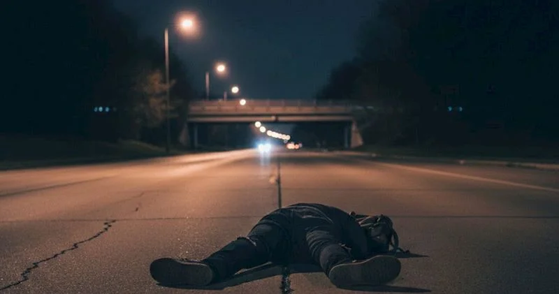 Bakıda yolun ortasında uzanan şəxs kimdir? AÇIQLAMA ( VİDEO )