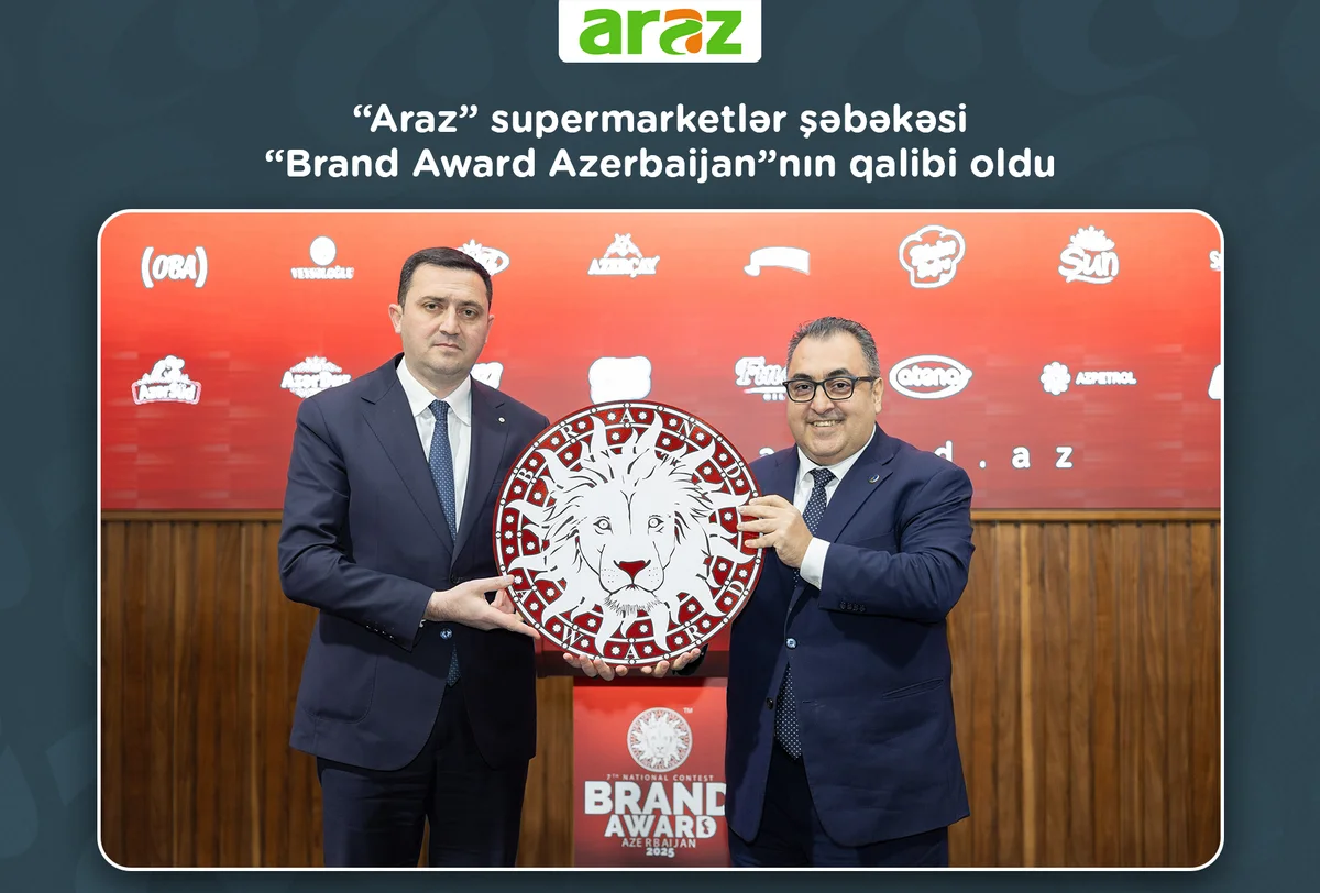 Araz supermarketlər şəbəkəsi 7 ci “Brand Award Azerbaijan”nın qalibi olub