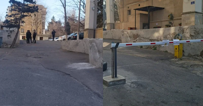 Sakinləri narahat edən şlaqbaumlar söküldü Fotolar