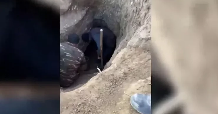 Qaradağda qayaların dibində sərvət axtaranlar TUTULDU VİDEO