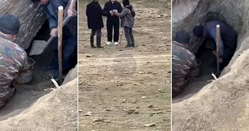 Bakıda qazıntı aparan “qızılaxtaranlar” saxlanıldı Video