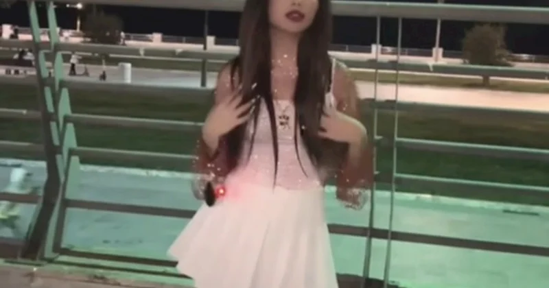 Tiktok üçün video çəkən qadın sürücü qəzaya düşdü Anbaan görüntülər