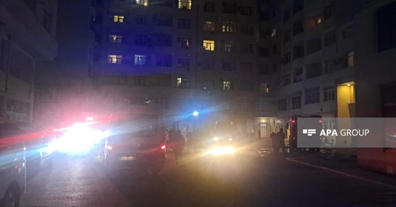 Пожар произошел в жилом доме в Баку, жители эвакуированы ФОТО