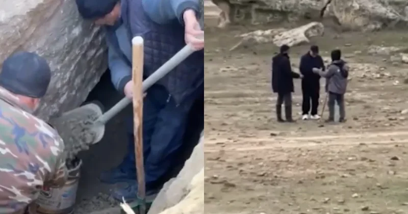 Bakıda tarixi abidələrdə qızıl axtaran dəstə üzvləri ələ keçdilər VİDEO
