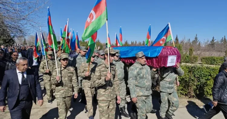 İtkin şəhid Qurban Göyüşov Ağdamda dəfn olundu FOTO