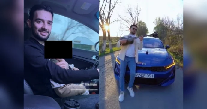 Körpə uşağı qucağına alıb maşın sürdü Təhlükəli anlar VİDEO