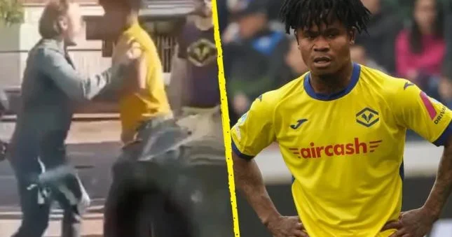3 aydır qol vura bilməyən futbolçu azarkeşlə dalaşdı Video