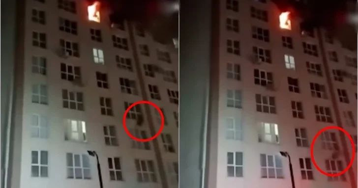 Отчаянный прыжок с 8 этажа: женщина спаслась от пожара в Стамбуле