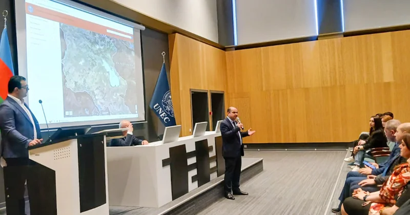 Azərbaycan Dövlət İqtisad Universitetinin tələbələri Ermənistanın ekoloji cinayətlərini ifşa edən interaktiv rəqəmsal xəritə barədə məlumatlandırılıb