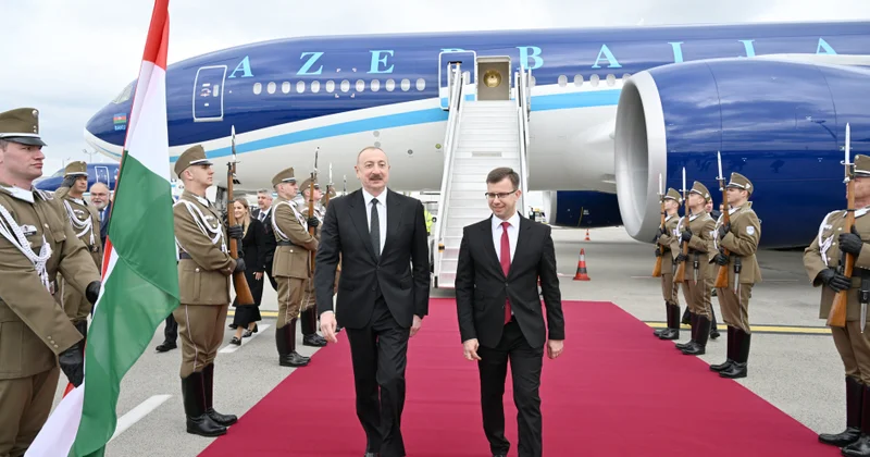 Prezident Macarıstana getdi FOTOLAR