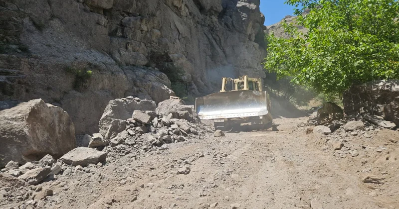Ordubadda qaya uçaraq yola tökülüb FOTO