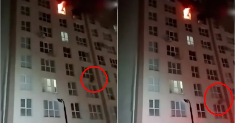 İstanbulda dəhşət: Yanğından xilas olmaq üçün özünü səkkizinci mərtəbədən atdı ANBAAN GÖRÜNTÜLƏR