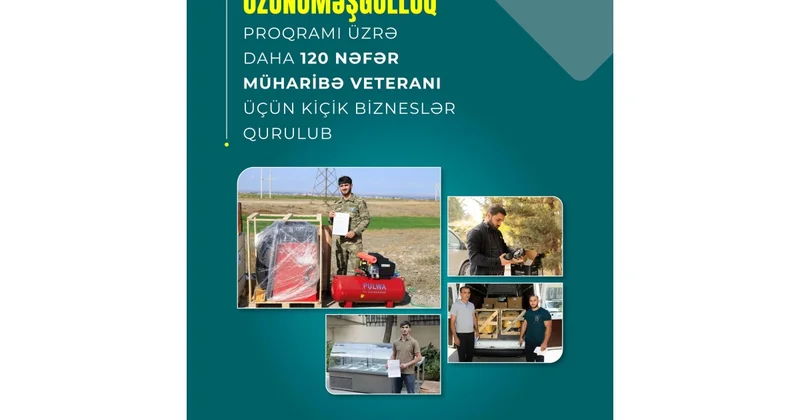 Özünüməşğulluq proqramı üzrə daha 120 nəfər müharibə veteranı üçün kiçik bizneslər qurulub