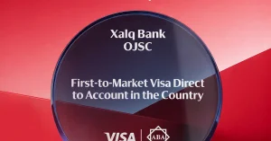 Халг Банк удостоен награды за сервис “Visa Direct to Account”