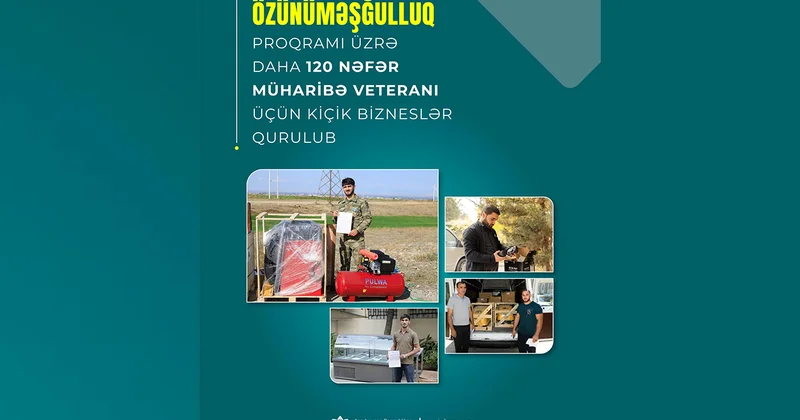 Müharibə veteranları üçün kiçik bizneslər quruldu Foto