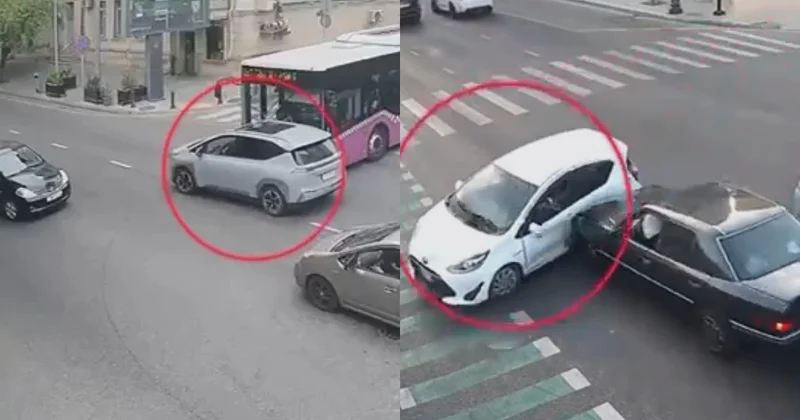 Qaydalara əməl etməyən sürücülərin törətdiyi qəzaların ANBAAN GÖRÜNTÜLƏRİ