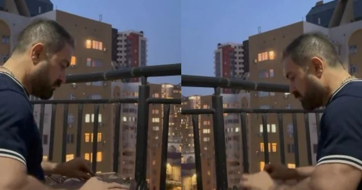 Eyvanda qonşularına konsert verdi Video
