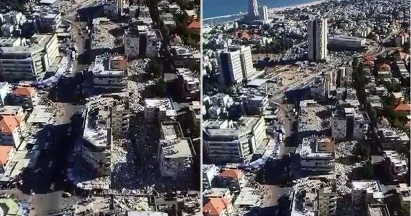İran raketləri Hayfanın altını üstünə çevirdi VİDEO