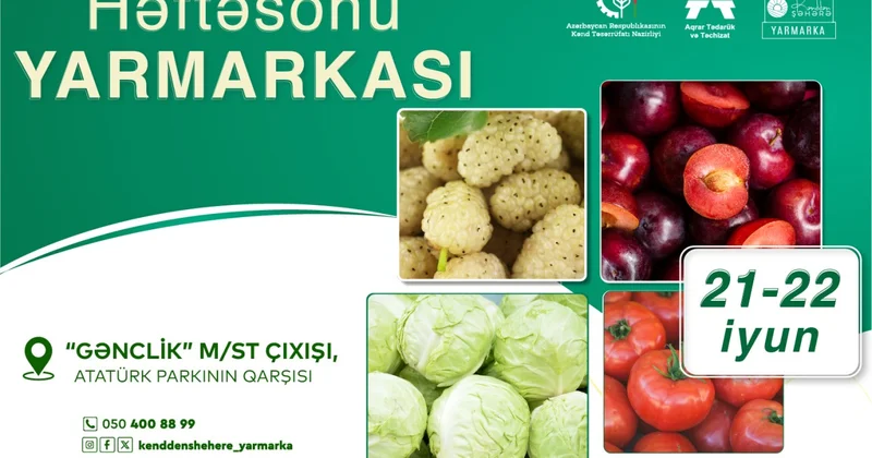 “Kənddən Şəhərə” həftəsonu yarmarkası təşkil ediləcək