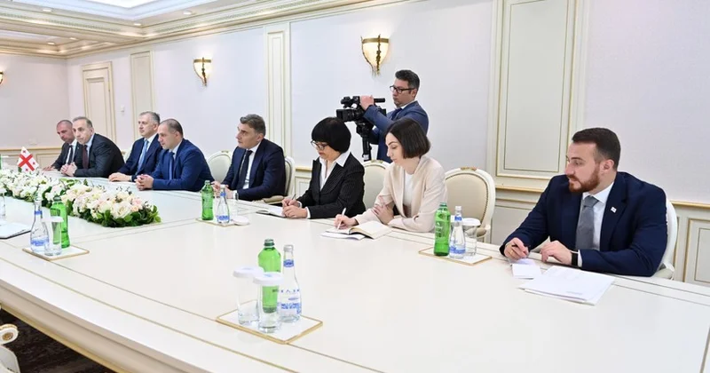 Сахиба Гафарова провела встречу с делегацией парламента Грузии