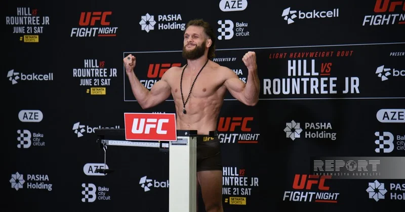 Bakıdakı UFC turnirindən əvvəl rəsmi çəkiölçmə mərasimi keçirilib FOTOLAR