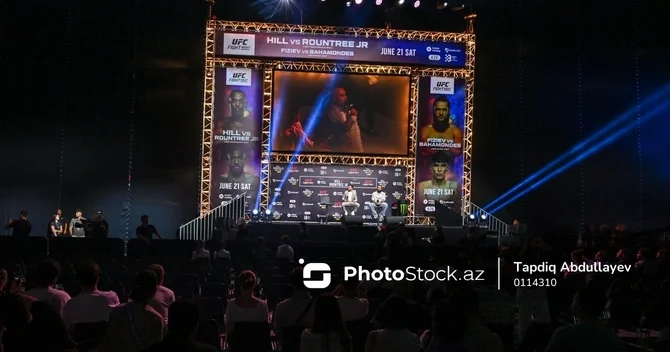 Baku Crystall Hall da UFC nin ulduz qonaqları ilə görüş keçirilib