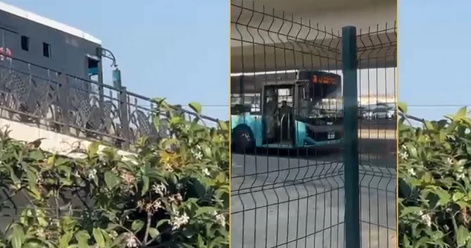 Bakıda qapısı açıq sürülən avtobus təhlükə saçdı