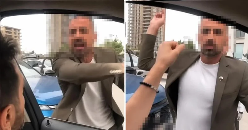 Yol vermədiyinə görə müğənninin maşınına hücum çəkdilər VİDEO
