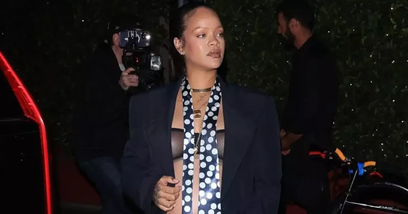 Rihannadan iddialı hamiləlik “look”u