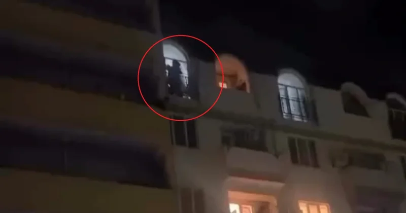 Xırdalan sakinləri arasında insident: Bıçaqla hədələmə anı kameraya düşdü