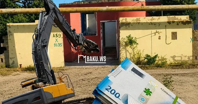 Daha bir ərazidə BÖYÜK SÖKÜNTÜ Mülkiyyət sahiblərinə kompensasiya ödənilir