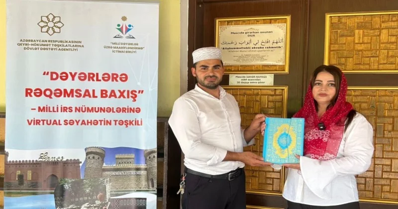 “Dəyərlərə rəqəmsal baxış” milli irs nümunələrinə virtual səyahətin təşkili adlı layihəsinin növbəti fəaliyyətləri Qəbələ rayonunda davam edib