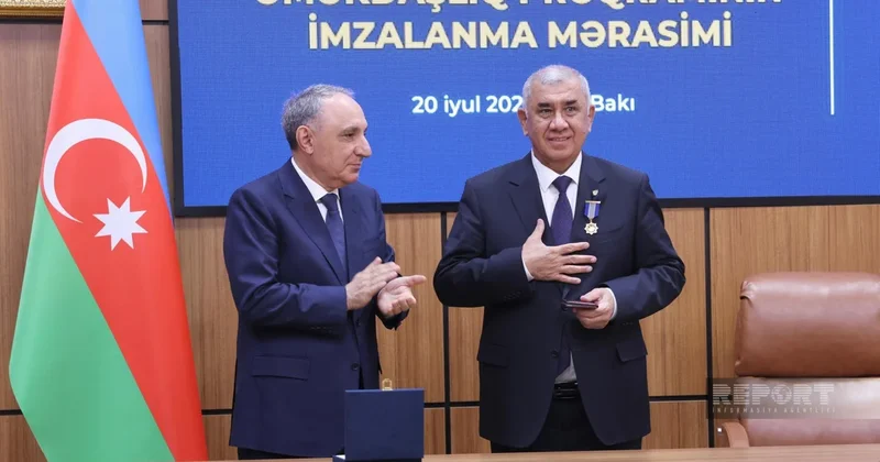 Özbəkistanın Baş prokuroru Azərbaycan Prokurorluğunun 100 illik yubiley medalı ilə təltif edilib