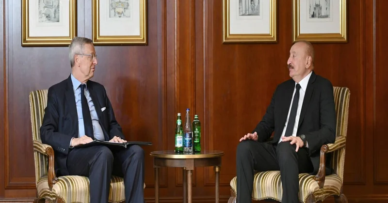 İlham Əliyev Almaniya İqtisadiyyatının Şərq Komitəsinin sədri Mixael Harms ilə görüşüb