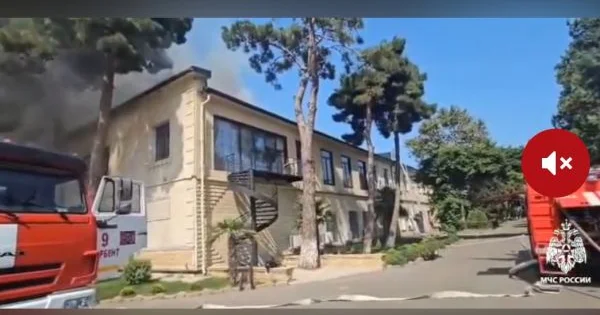 Dərbənddə konyak zavodunda yanğın