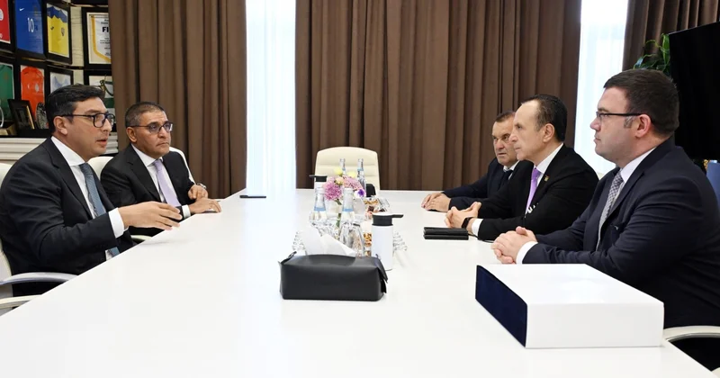 Fərid Qayıbov Albaniya Milli Olimpiya Komitəsinin prezidenti ilə görüşüb FOTO