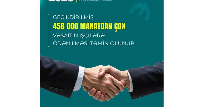 Yanvar iyul aylarında gecikdirilmiş 456 min manatdan çox vəsaitin işçilərə ödənilməsi təmin olunub