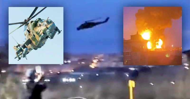 Ukrayna helikopterləri Rusiyanın bu şəhərinə cəsarətli reyd etdi və... GENERAL