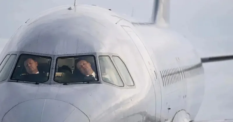 Uçuş zamanı pilotların ikisi də yatdı