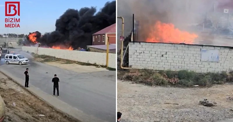 Pirşağıda güclü yanğın VİDEO