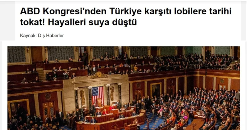 “Türkiye” qəzeti: Erməni lobbisinin təşəbbüsləri ABŞ Konqresində rədd edildi