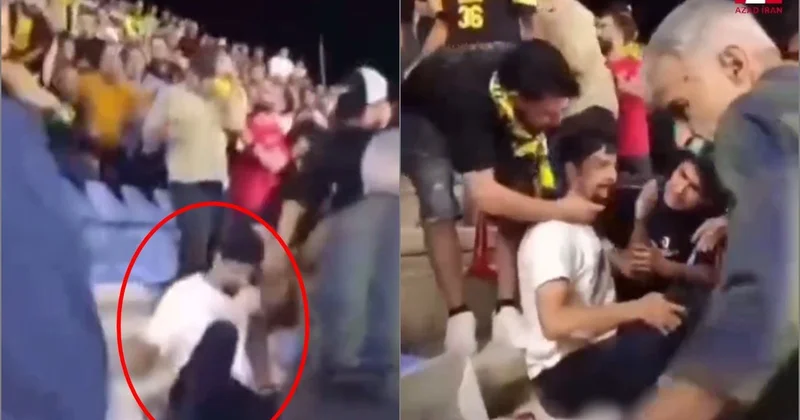 İranda futbol stadionunda damın bir hissəsi qoparaq azarkeşin üzərinə düşdü