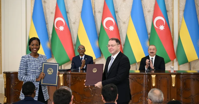 Azərbaycan və Ruanda arasında sənəd imzalanıb FOTOLAR